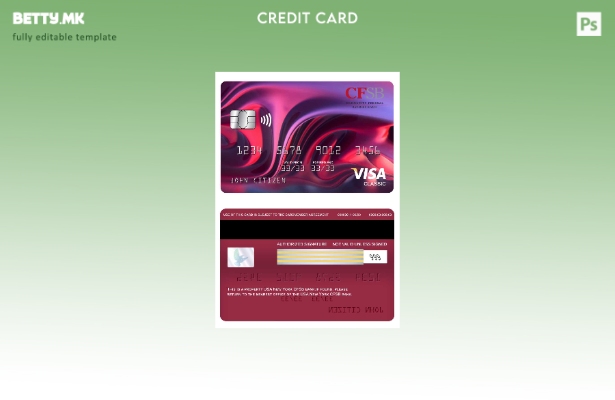 модерен стил САД Њујорк CFSB банка виза шаблон класична картичка